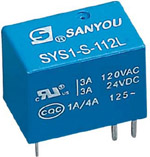SYS-S-105L New Sanyou Sealed type 1 pole 5V L Relay 1A 125VAC 1A 30VDC 
